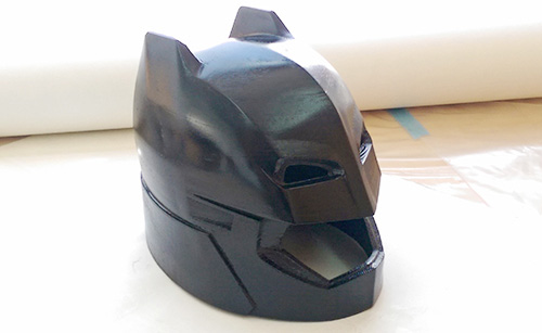 3D model with black base coat