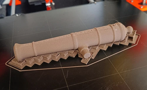 Impresión 3D del cañón de bronce