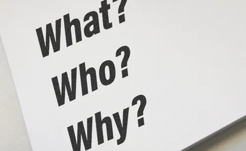 Imagen con el texto ¿Qué, quién y por qué?