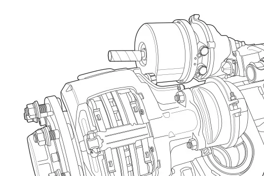 dibujo lineal del dispositivo de motor